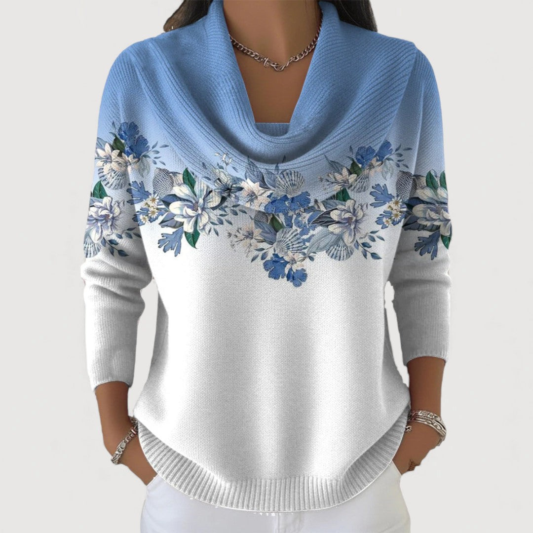 Carolina | JERSEY CON CUELLO FLORAL