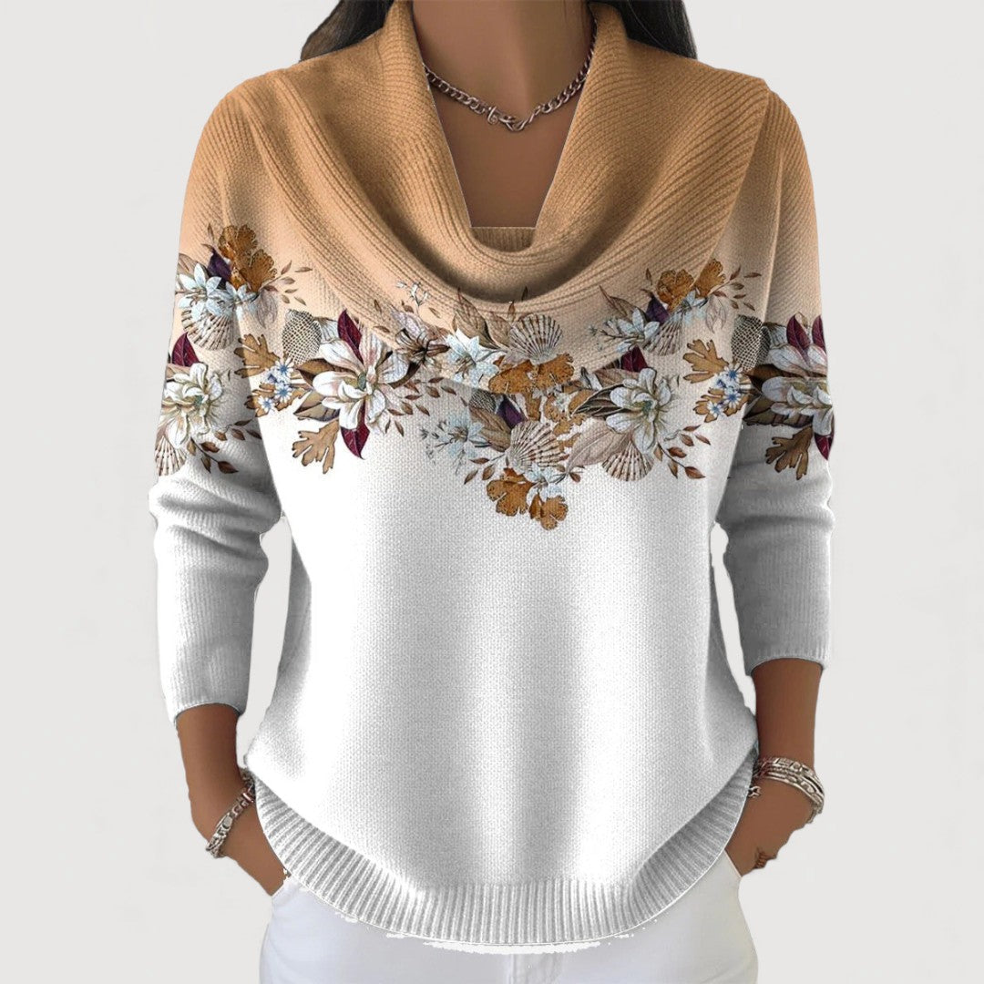 Carolina | JERSEY CON CUELLO FLORAL