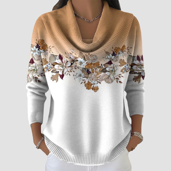 Carolina | JERSEY CON CUELLO FLORAL